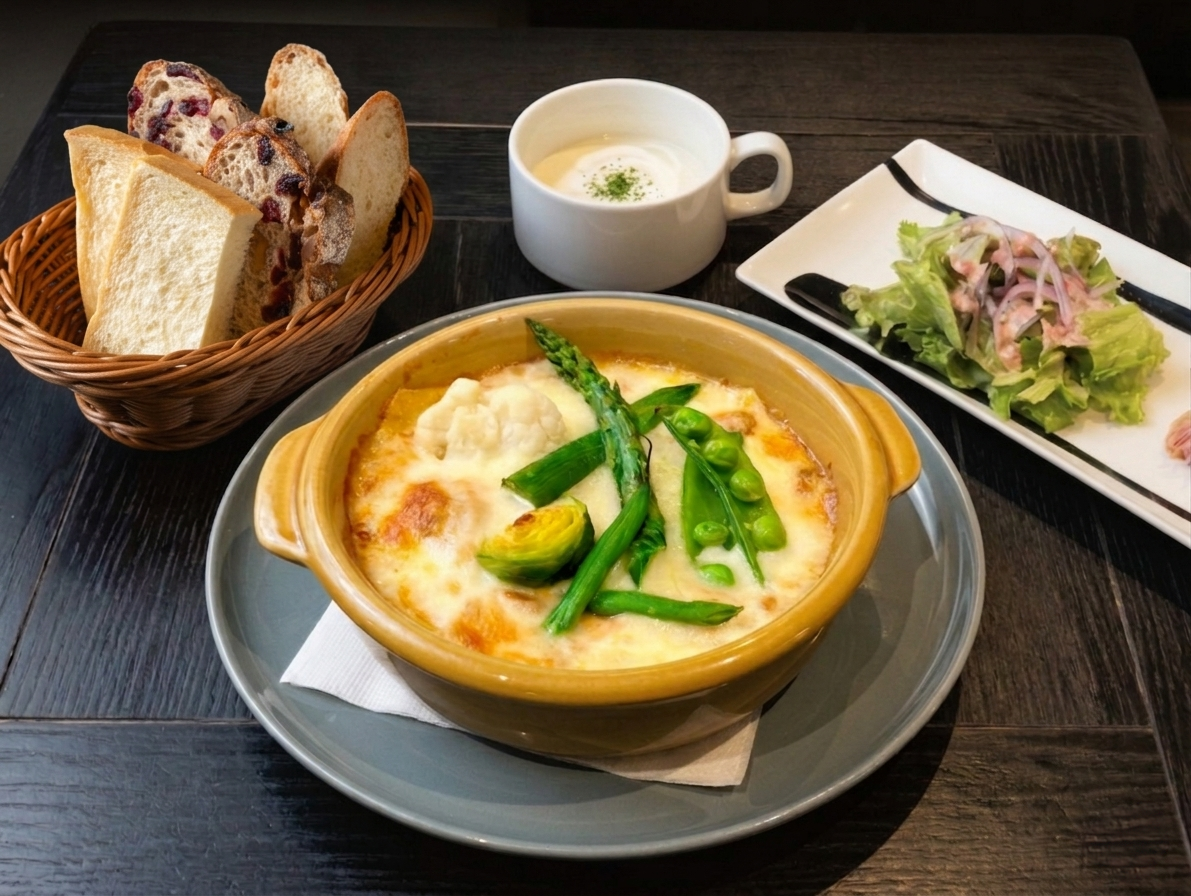 自家製ミートソースと季節野菜のラザニア